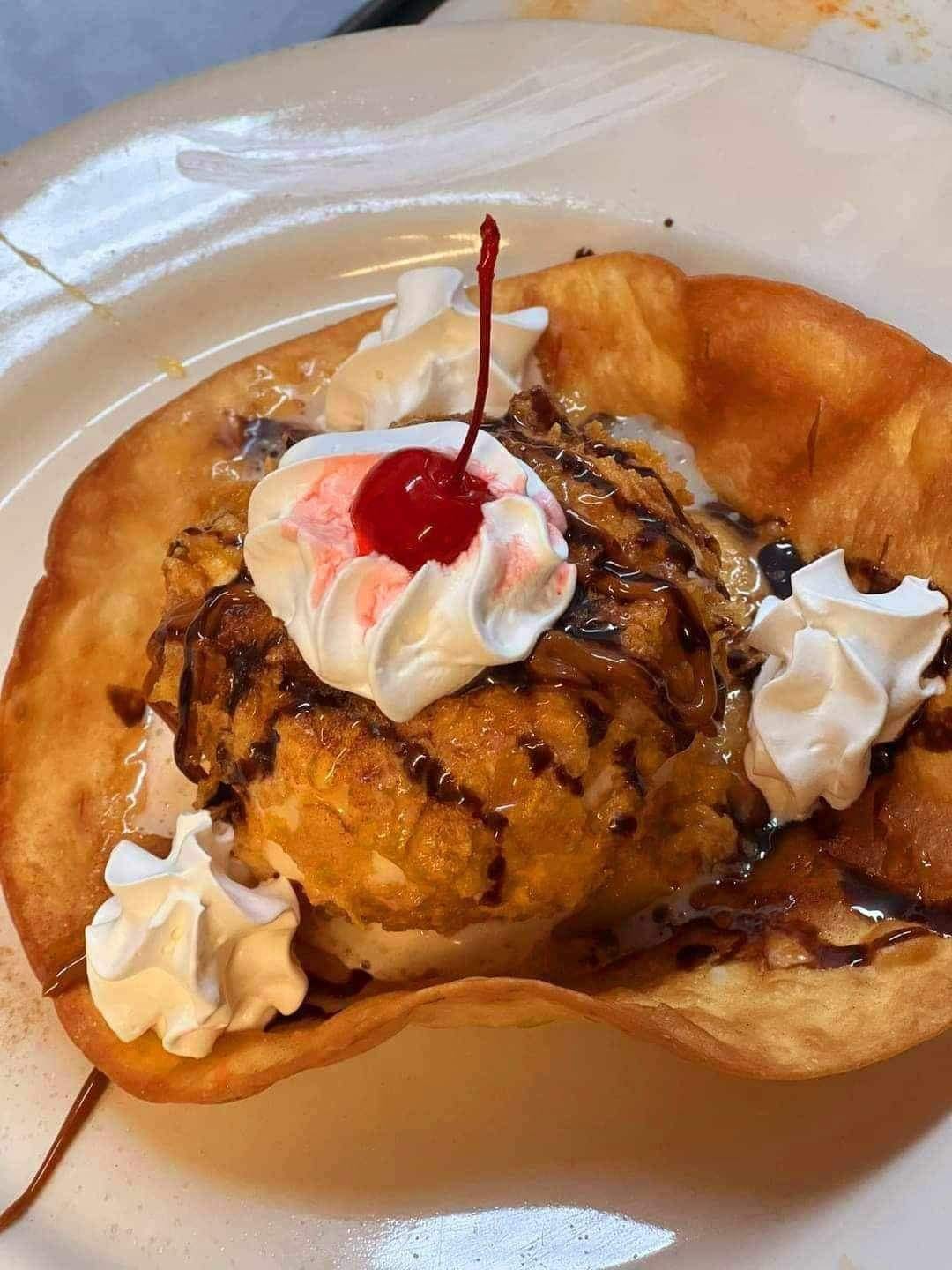 Fried Ice cream Taqueria Guzman, Orfordville, WI Authentic Mexican Food